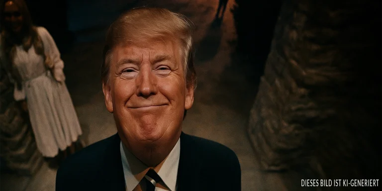 Dieses Bild wurde KI-generiert und bildet nicht den echten Donald Trump, oder eine echte Szene des Filmes The Purge ab.