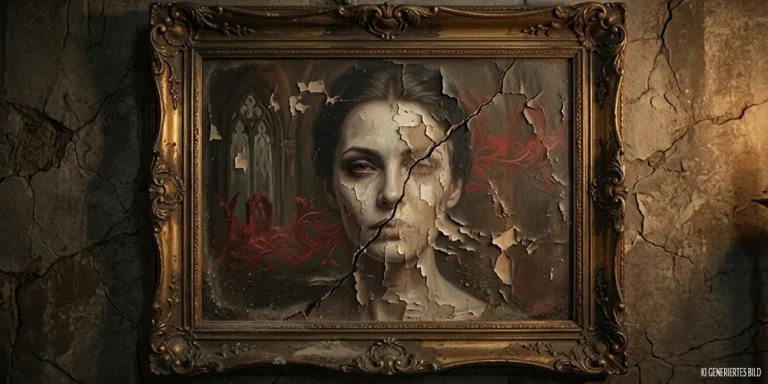 Gemälde mit einem zerfallenen Gesicht